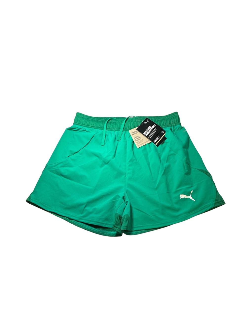PUMA - Womens Teamfinal Shorts, Color Sport Green/White/Power Green, Medium